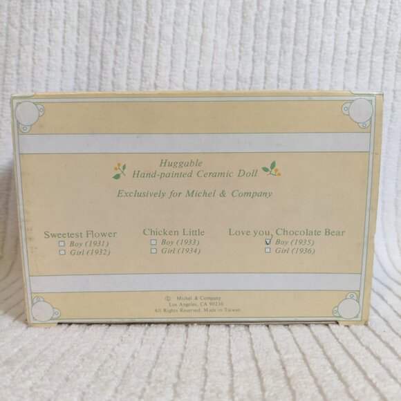 Vintage Michael and Co Soft Body Doll Choc Bear Boy with Original Box Preowned - Picture 5 of 8